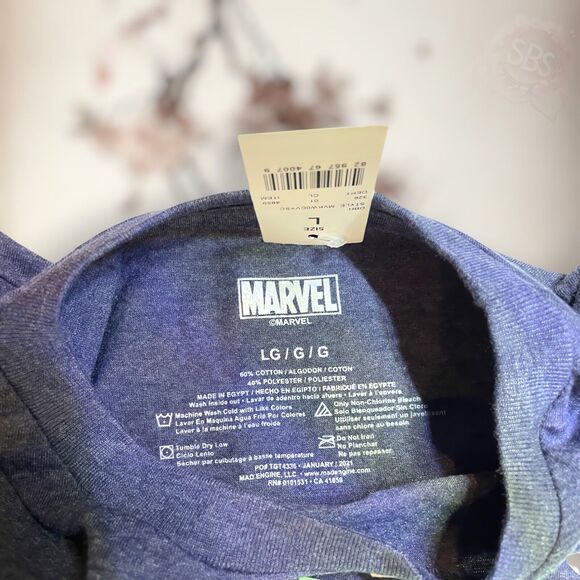 Marvel Know Your Power Graphic Tee, Blue Kids Shirt, Size L, Fun Superhero NWT - Picture 3 of 4